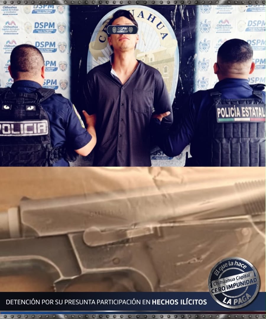 Detienen a hombre señalado por amenazar a su expareja; le aseguran un arma de fuego