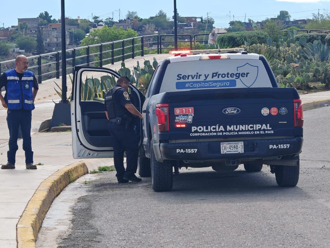 Persecución termina con detenido cerca de la presa Chuvíscar