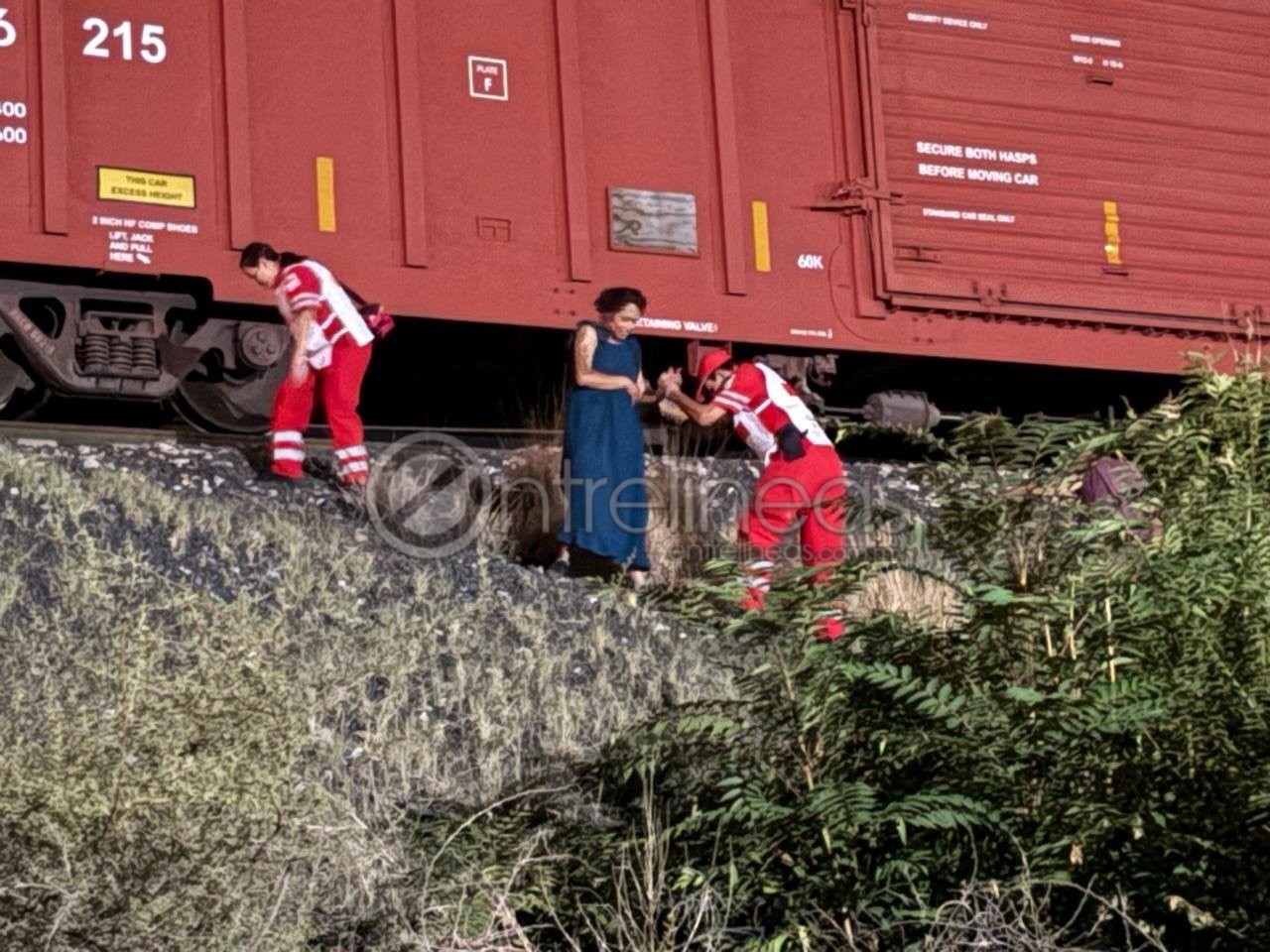 Mujer resulta lesionada tras ser golpeada por el tren