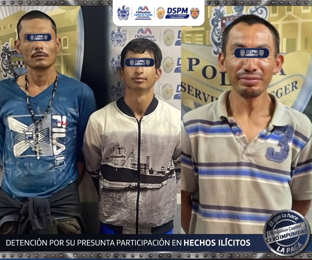 Detuvo Policía Municipal a tres hombres por presuntos delitos contra la salud en distintos hechos