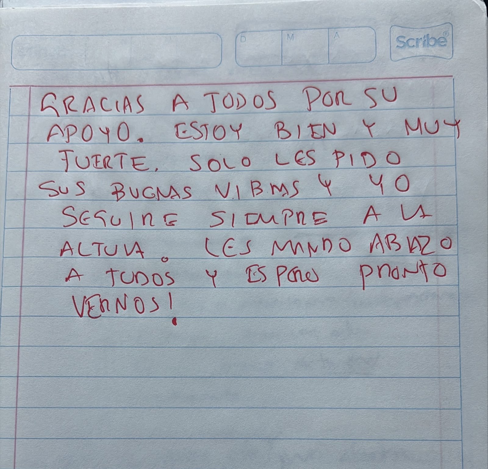 “Estoy bien y muy fuerte”, Jáuregui envía carta tras vinculación a proceso