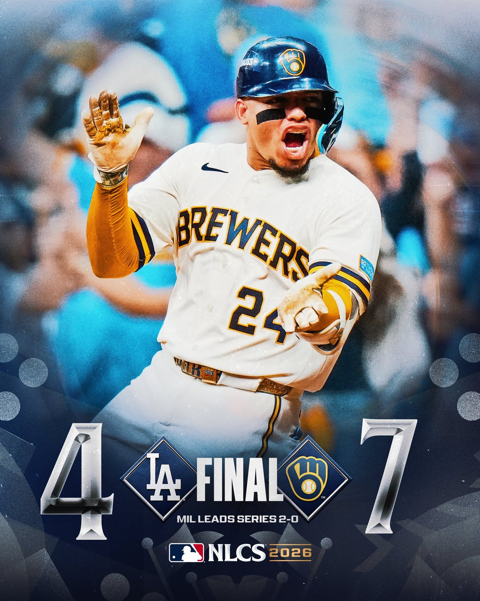 Brewers aprovechan los errores de Dodgers y se ponen 2-0 en la Serie de Campeonato de la Liga Nacional