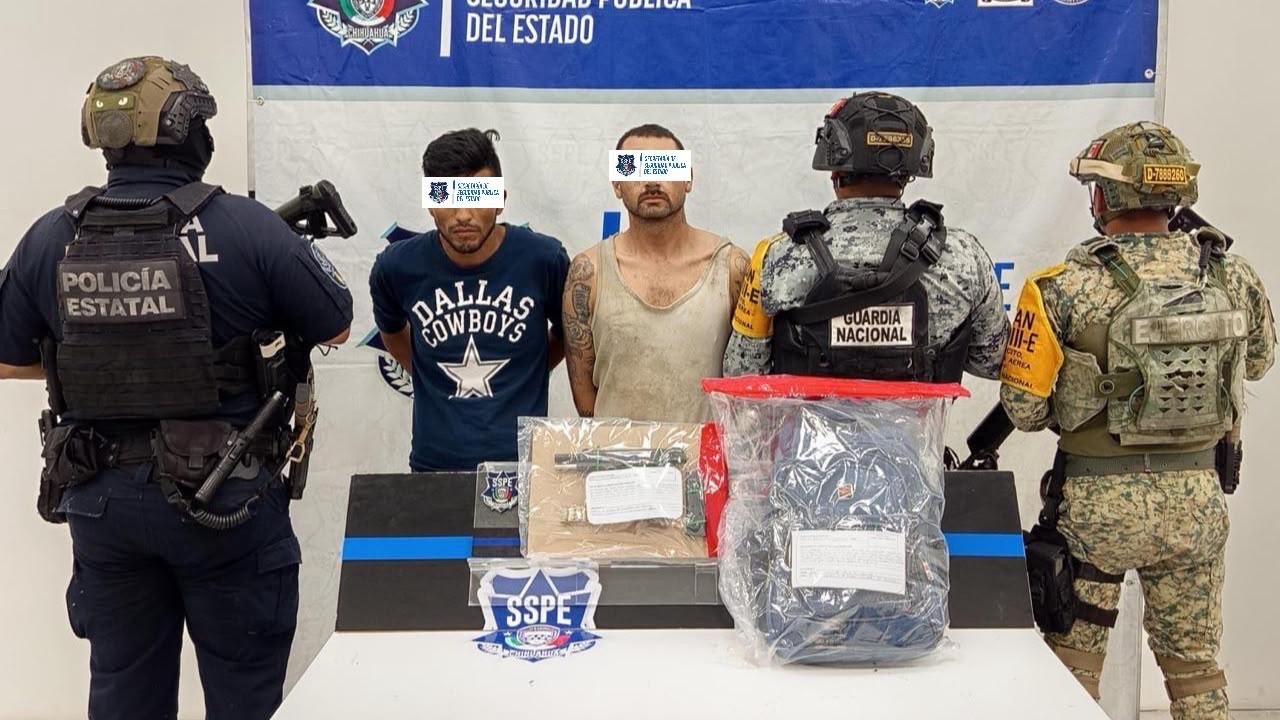 Detiene SSPE a dos hombres en posesión de auto con Pre reporte de robo y arma de fuego