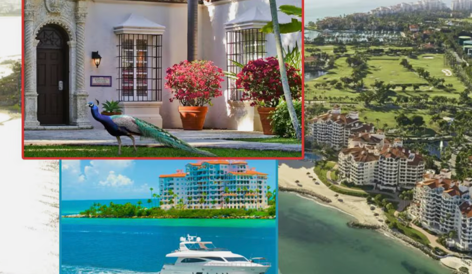 Asi es Fisher Island, una de las zonas con el código postal residencial más rico de EEUU Unidos a la que solo puedes entrar en ferry, yate privado o helicóptero y sus residentes solo pueden recorrer sus calles en carritos de golf