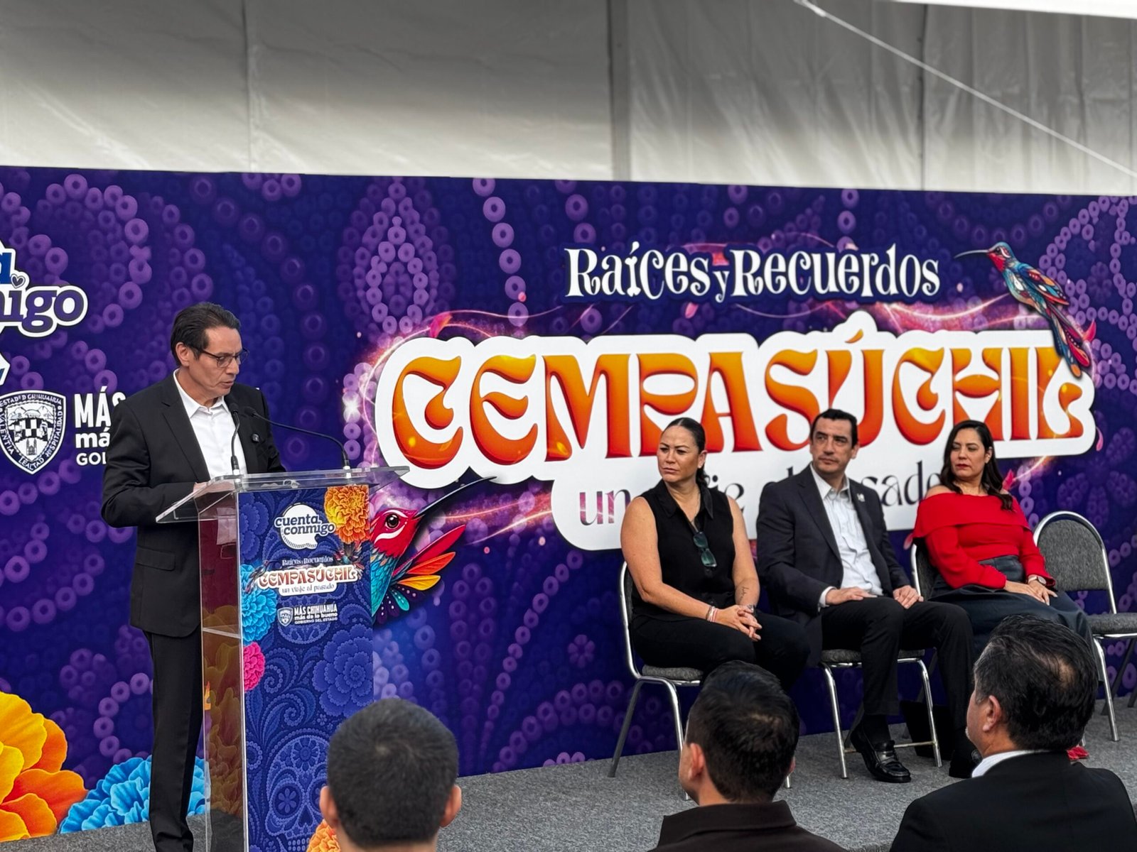 Inauguran exposición “Cempasúchil: un viaje al pasado”, en Plaza del Ángel
