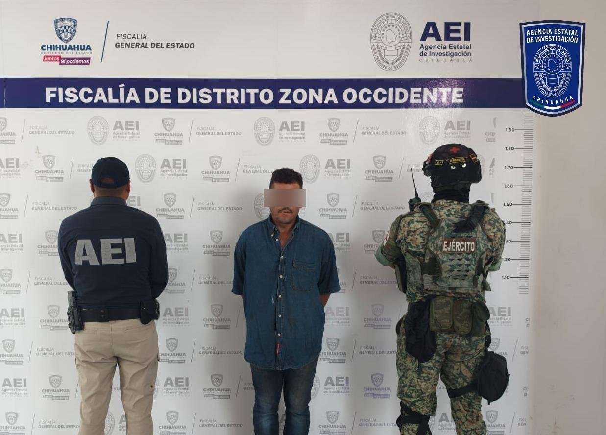 Detienen AEI y Sedena a hombre con dosis de cristal durante un cateo