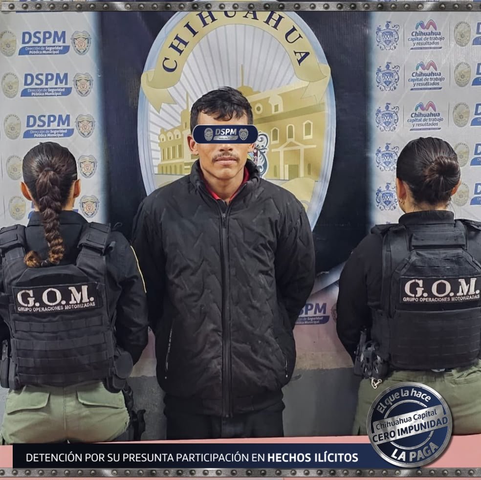 Lo detuvo Policía Municipal con aparente cristal en la colonia Cerro de la Cruz; aseguraron moto