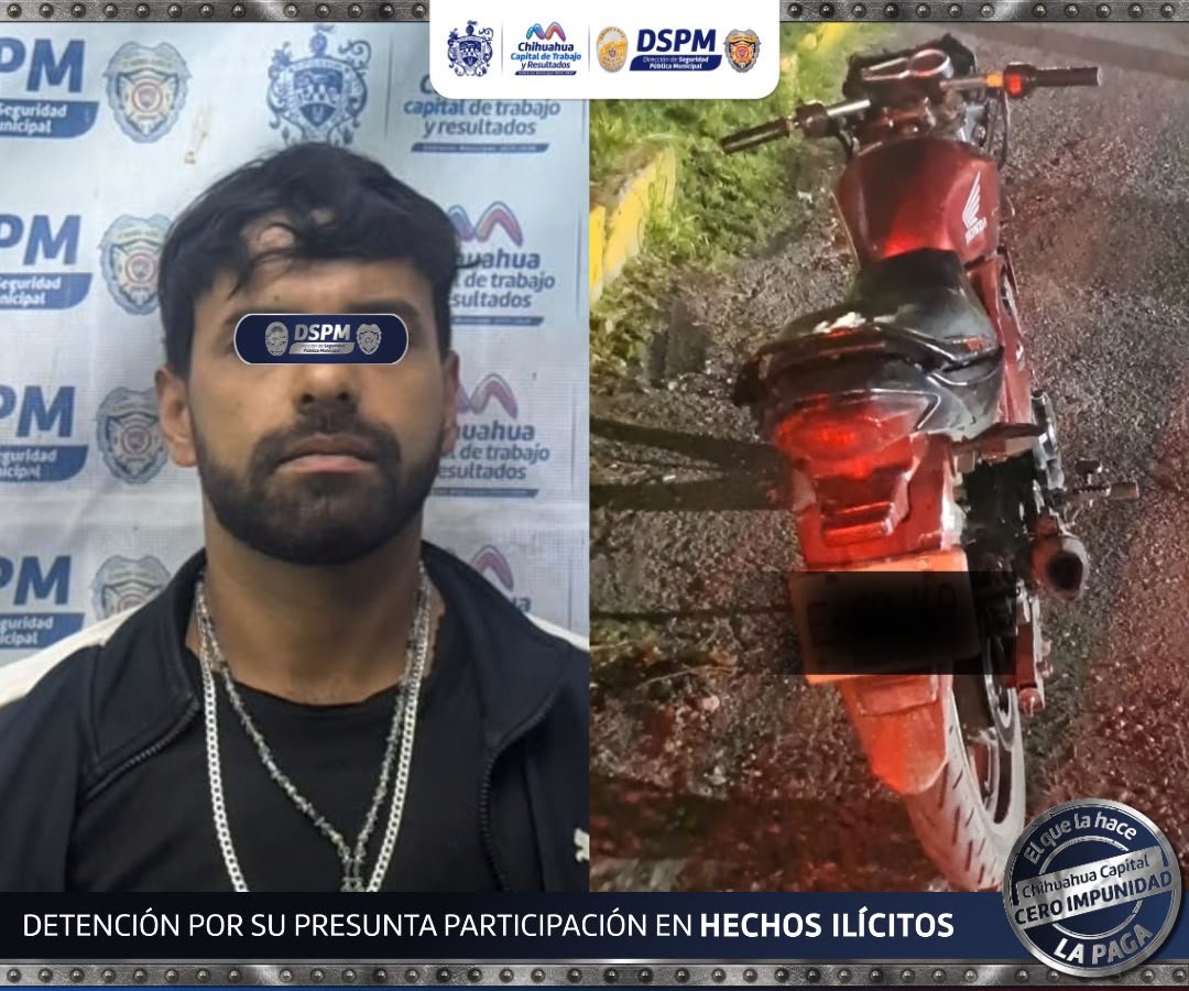 Continúa Policía Municipal operativo Cero Tolerancia a motociclistas; detiene a uno con 37 envoltorios de aparente cristal
