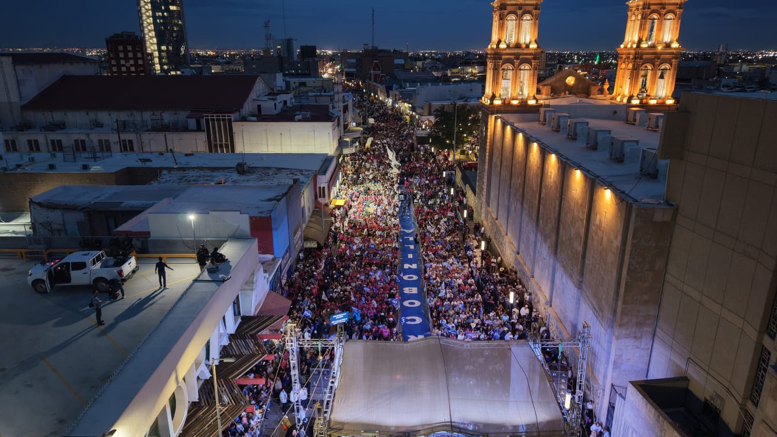 Reunió Marco Bonilla a más de 15 mil chihuahuenses en Juárez durante su toma de protesta